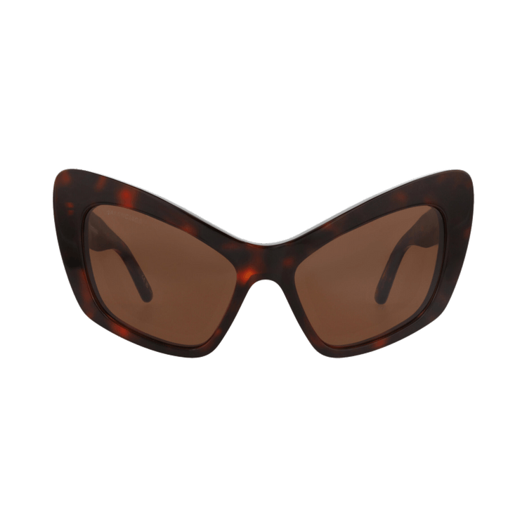 Balenciaga Cat Eye-Frame Recycled Acetate Sunglasses — Brown