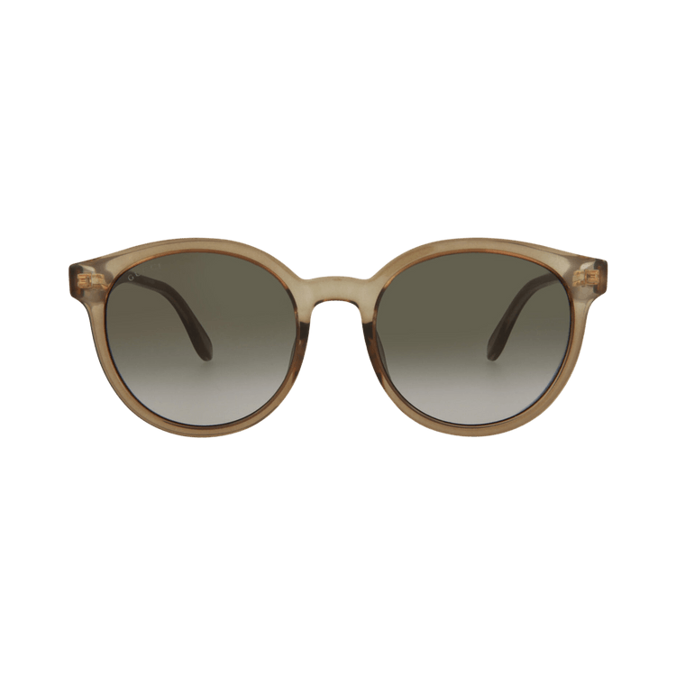 Gucci Round-Frame Injection Sunglasses — Brown