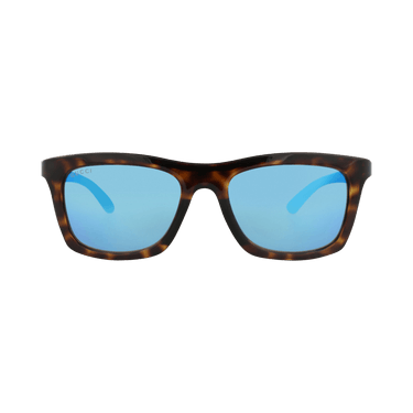 Gucci Square-Frame Injection Sunglasses — Brown