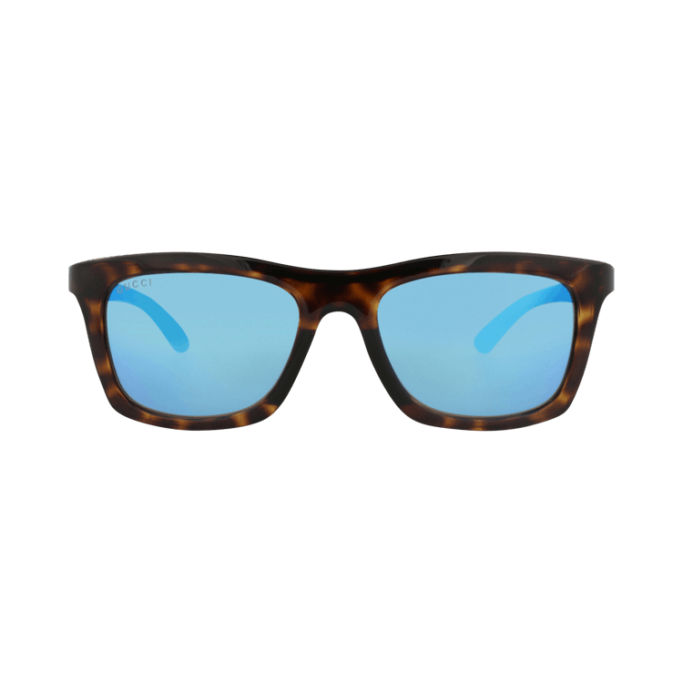 Gucci Square-Frame Injection Sunglasses — Brown