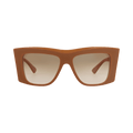 Bottega Veneta Square-Frame Recycled Acetate Sunglasses — Brown
