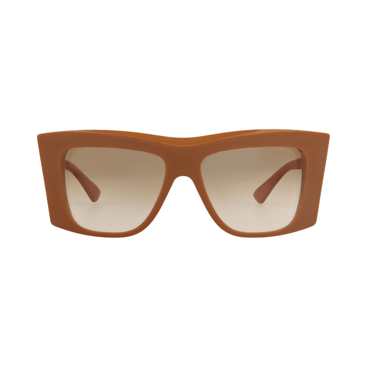 Bottega Veneta Square-Frame Recycled Acetate Sunglasses — Brown