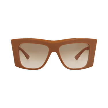 Bottega Veneta Square-Frame Recycled Acetate Sunglasses — Brown