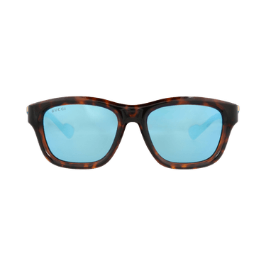 Gucci Square-Frame Injection Sunglasses — Brown
