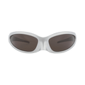 Balenciaga Shield-Frame Bio Injection Sunglasses — Silver