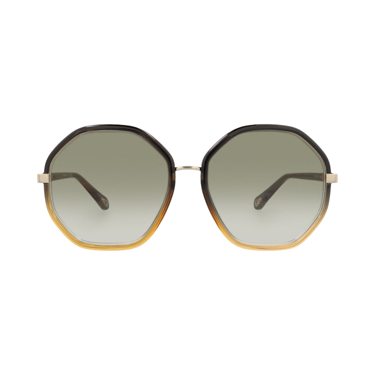 Chloé Round-Frame Bio Injection Sunglasses — Black