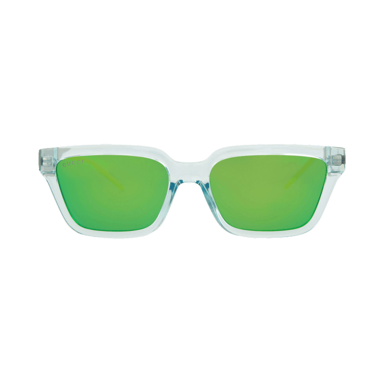Gucci Square-Frame Injection Sunglasses — Blue