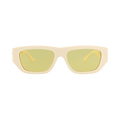 Bottega Veneta Square-Frame Recycled Acetate Sunglasses — Cream