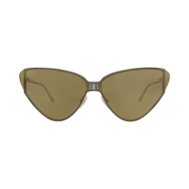 Balenciaga Cat Eye-Frame Metal Sunglasses — Silver