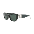 Balenciaga Cat Eye-Frame Recycled Acetate Sunglasses — Green