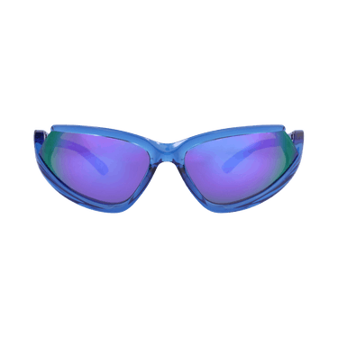 Balenciaga Shield-Frame Bio Injection Sunglasses — Blue