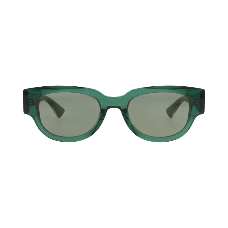 Bottega Veneta Round-Frame Recycled Acetate Sunglasses — Green