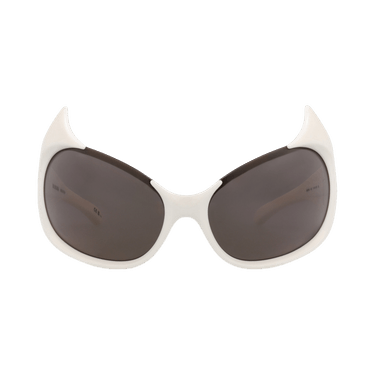 Balenciaga Shield-Frame Bio Injection Sunglasses — Cream