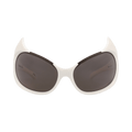 Balenciaga Shield-Frame Bio Injection Sunglasses — Cream