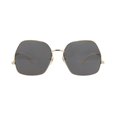 Gucci Square-Frame Metal Sunglasses — Gold
