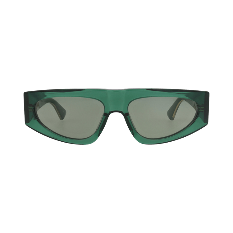 Bottega Veneta Square-Frame Recycled Acetate Sunglasses — Green