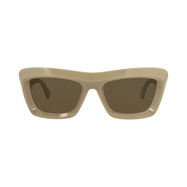 Bottega Veneta Square-Frame Recycled Acetate Sunglasses — Brown