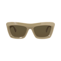 Bottega Veneta Square-Frame Recycled Acetate Sunglasses — Brown