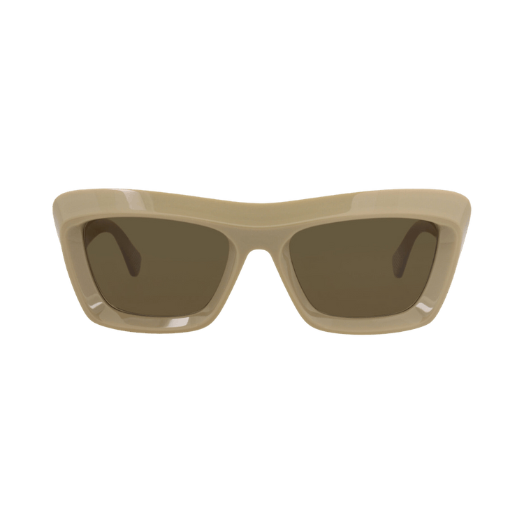 Bottega Veneta Square-Frame Recycled Acetate Sunglasses — Brown