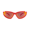 Balenciaga Shield-Frame Bio Injection Sunglasses — Red
