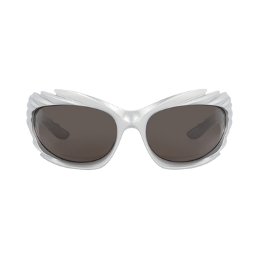 Balenciaga Shield-Frame Bio Injection Sunglasses — Silver
