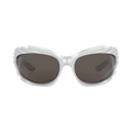 Balenciaga Shield-Frame Bio Injection Sunglasses — Silver