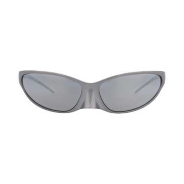 Balenciaga Shield-Frame Alluminium Sunglasses — Grey