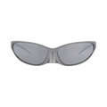Balenciaga Shield-Frame Alluminium Sunglasses — Grey