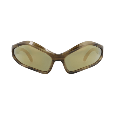 Balenciaga Shield-Frame Bio Injection Sunglasses — Brown