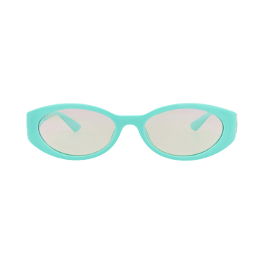 Gucci Round-Frame Injection Sunglasses — Blue