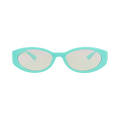 Gucci Round-Frame Injection Sunglasses — Blue