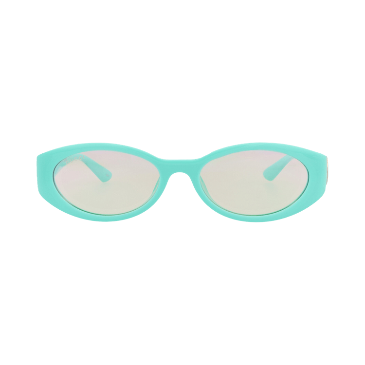Gucci Round-Frame Injection Sunglasses — Blue