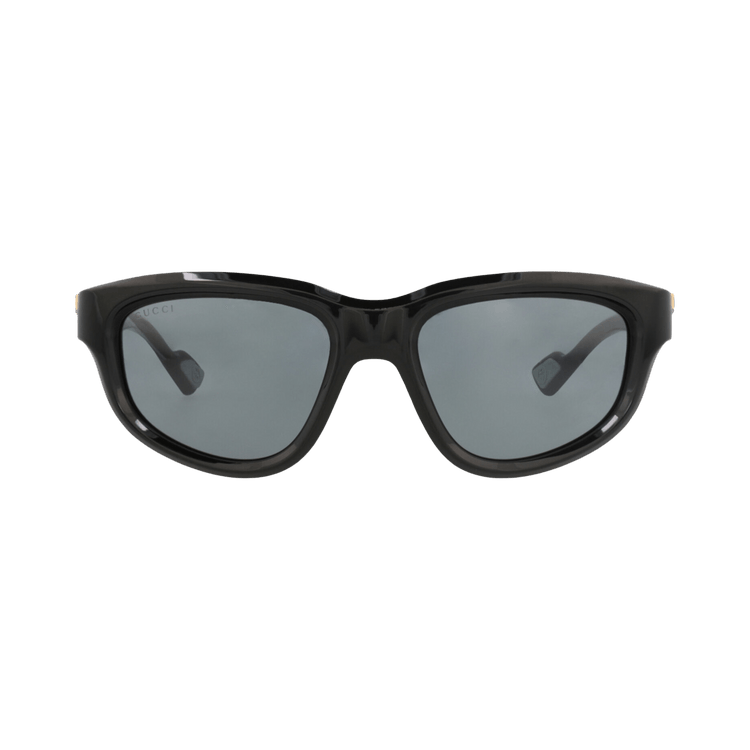 Gucci Round-Frame Injection Sunglasses — Black