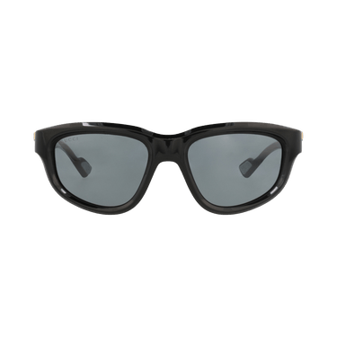 Gucci Round-Frame Injection Sunglasses — Black