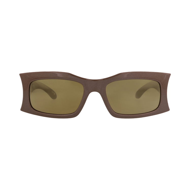 Balenciaga Square-Frame Bio Injection Sunglasses — Brown