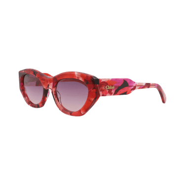 Chloé Cat Eye-Frame Recycled Acetate Sunglasses — Red