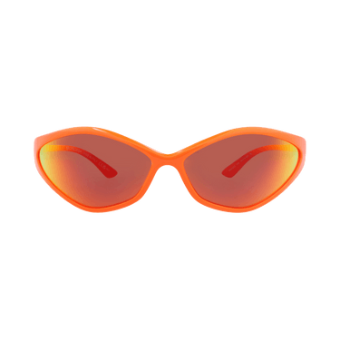 Balenciaga Shield-Frame Bio Injection Sunglasses — Orange