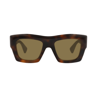 Gucci Square-Frame Recycled Acetate Sunglasses — Brown