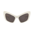 Balenciaga Cat Eye-Frame Recycled Acetate Sunglasses — White