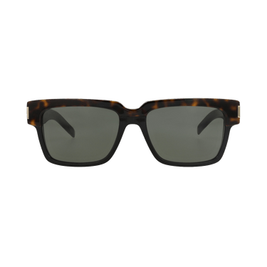 Saint Laurent Square-Frame Recycled Acetate Sunglasses — Brown