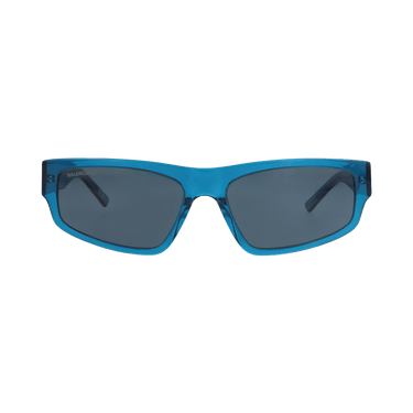 Balenciaga Square-Frame Recycled Acetate Sunglasses — Blue