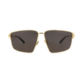 Bottega Veneta Square-Frame Metal Sunglasses — Gold