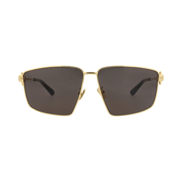 Bottega Veneta Square-Frame Metal Sunglasses — Gold