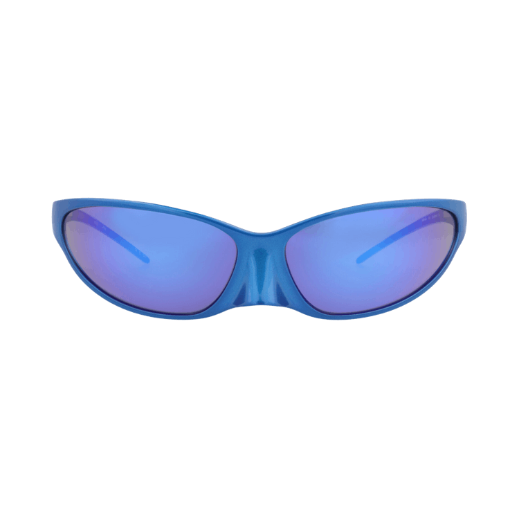 Balenciaga Shield-Frame Aluminium Sunglasses — Blue