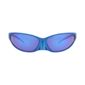 Balenciaga Shield-Frame Aluminium Sunglasses — Blue