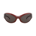 Balenciaga Shield-Frame Bio Injection Sunglasses — Red