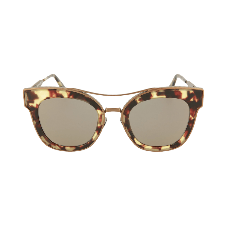 Bottega Veneta Cat Eye-Frame Metal Sunglasses — Copper