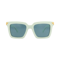 Bottega Veneta Square-Frame Recycled Acetate Sunglasses — Green
