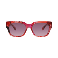 Chloé Square-Frame Recycled Acetate Sunglasses — Red