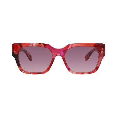 Chloé Square-Frame Recycled Acetate Sunglasses — Red
